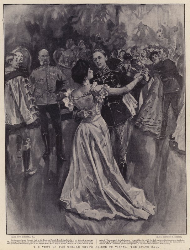 La visita del principe ereditario tedesco a Vienna, il ballo di stato da William Hatherell