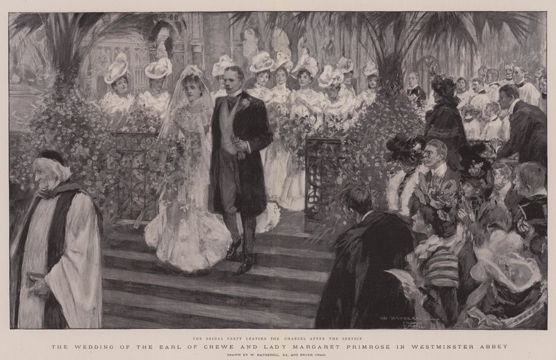 Il matrimonio del conte di Crewe e Lady Margaret Primrose nell