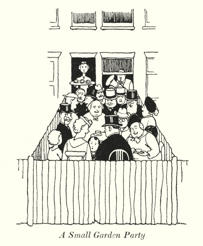Una piccola festa in giardino da William Heath Robinson