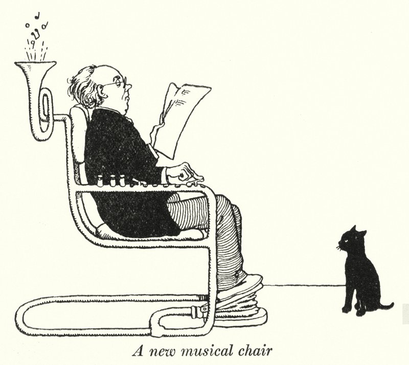 Una nuova sedia musicale da William Heath Robinson