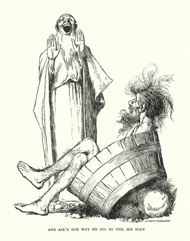E gli chiese perché si affaticava così tanto il corpo da William Heath Robinson