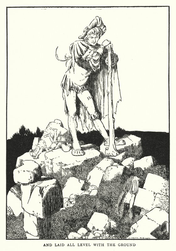 E livellò tutto con il terreno (litografia) da William Heath Robinson