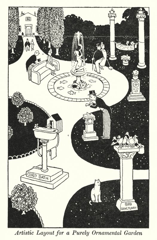 Disposizione Artistica per un Giardino Puramente Ornamentale da William Heath Robinson