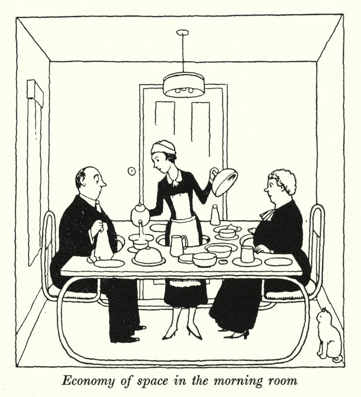 Economia dello spazio nella stanza del mattino da William Heath Robinson