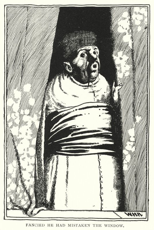 Pensava di aver sbagliato finestra (incisione) da William Heath Robinson