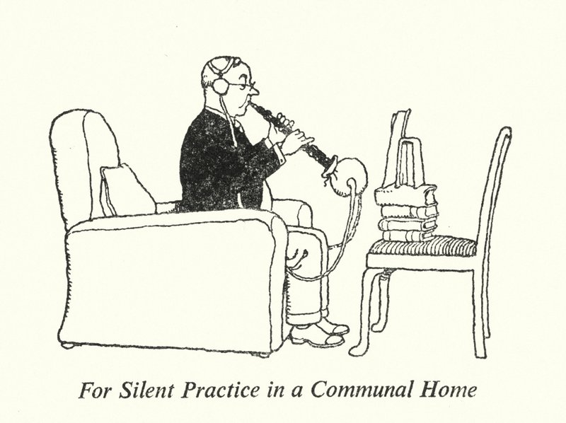 Per la pratica silenziosa in una casa comune da William Heath Robinson
