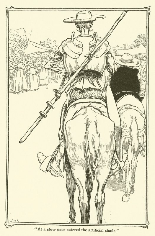 Illustrazione per Don Chisciotte da William Heath Robinson