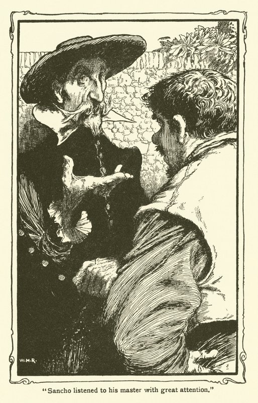 Illustrazione per Don Chisciotte da William Heath Robinson