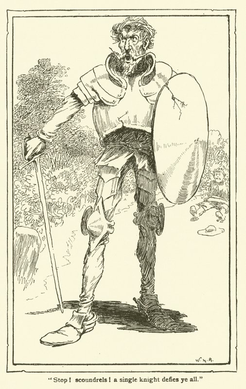 Illustrazione per Don Chisciotte da William Heath Robinson