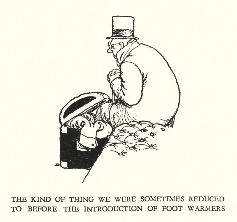 Illustrazione per Railway Ribaldry di W Heath Robinson da William Heath Robinson