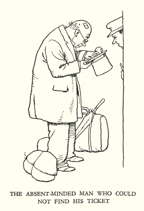 Illustrazione per Railway Ribaldry di W Heath Robinson da William Heath Robinson