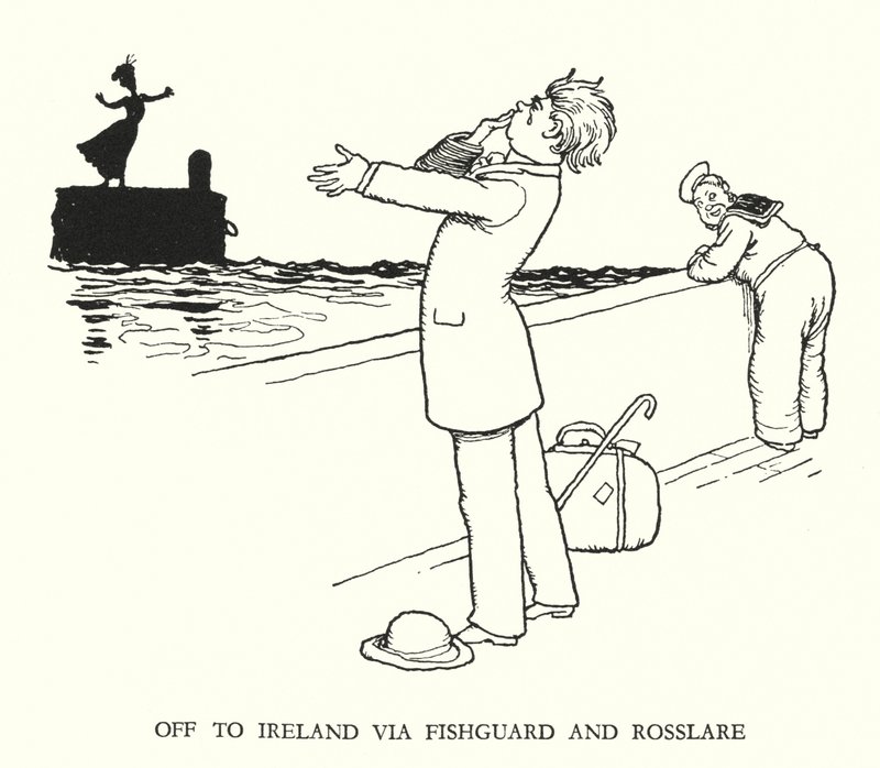 Illustrazione per Railway Ribaldry di W Heath Robinson da William Heath Robinson