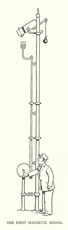 Illustrazione per Railway Ribaldry di W Heath Robinson da William Heath Robinson