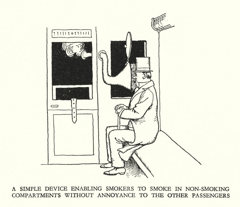 Illustrazione per Railway Ribaldry di W Heath Robinson da William Heath Robinson