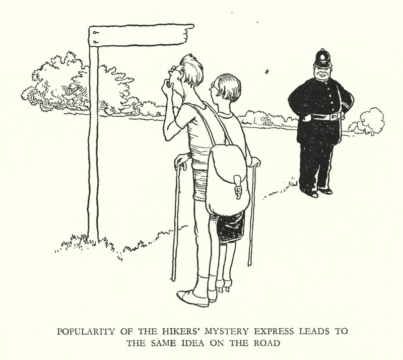 Illustrazione per Railway Ribaldry di W Heath Robinson da William Heath Robinson