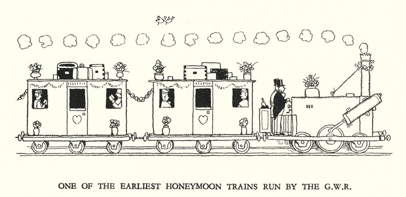 Illustrazione per Railway Ribaldry di W Heath Robinson (litografia) da William Heath Robinson