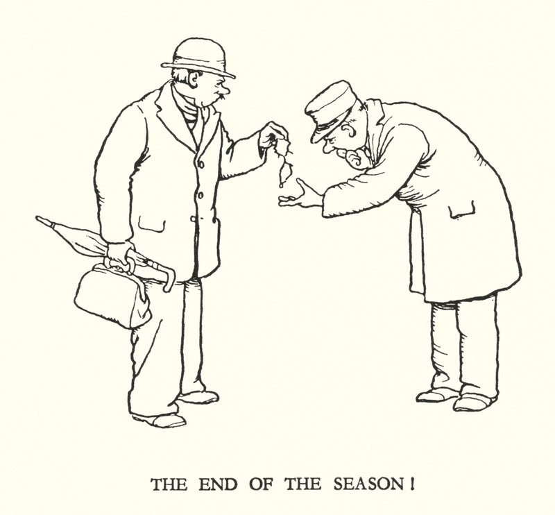 Illustrazione per Railway Ribaldry di W Heath Robinson (litografia) da William Heath Robinson