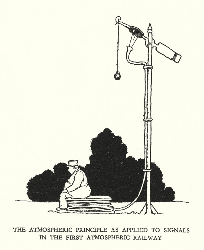 Illustrazione per Railway Ribaldry di W Heath Robinson da William Heath Robinson