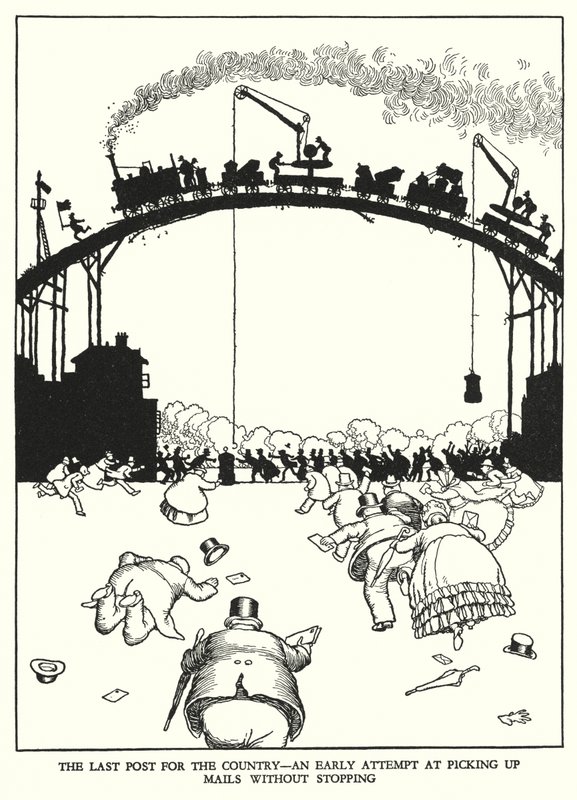 Illustrazione per Railway Ribaldry di W Heath Robinson da William Heath Robinson