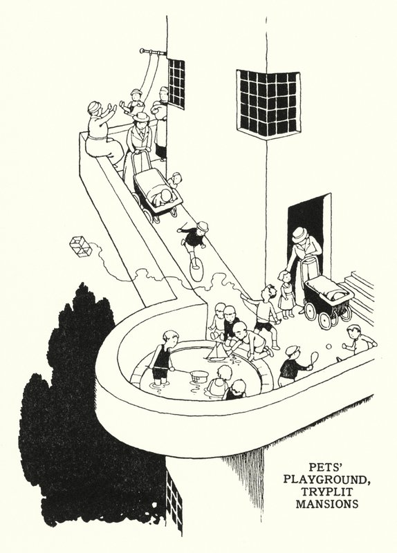 Parco Giochi per Animali Domestici, Tryplit Mansions da William Heath Robinson