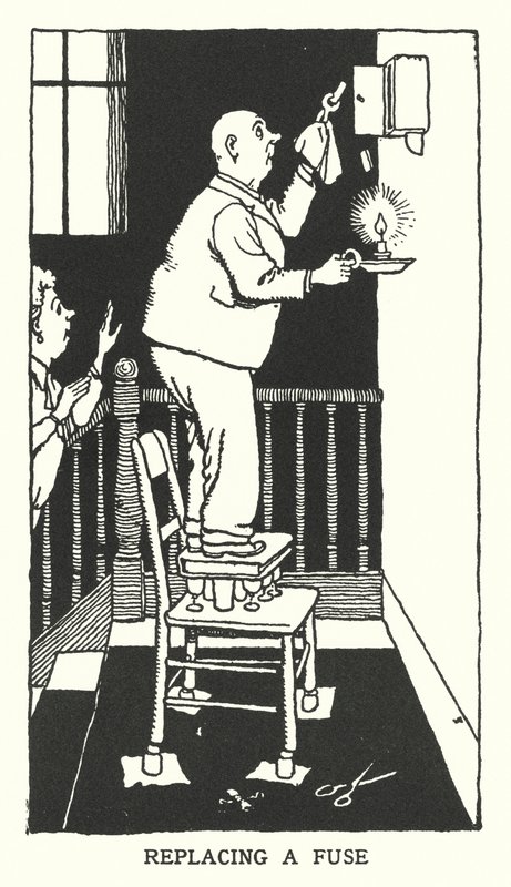 Sostituzione di un fusibile da William Heath Robinson