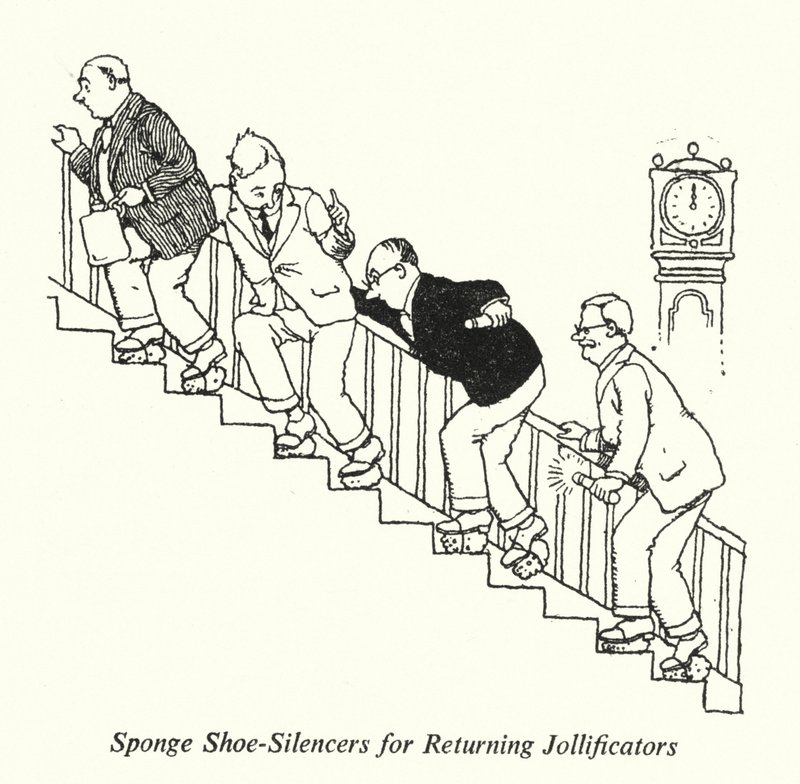 Scarpe silenziatrici per jollificatori di ritorno da William Heath Robinson