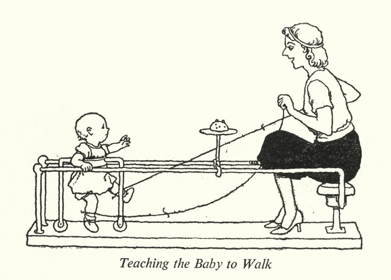 Insegnare al bambino a camminare da William Heath Robinson