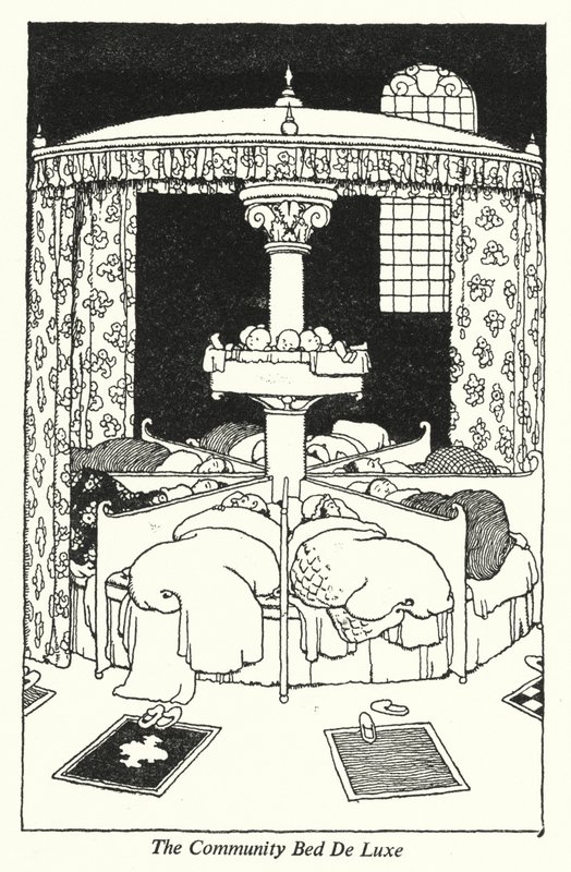 Il Letto Comunitario De Luxe da William Heath Robinson
