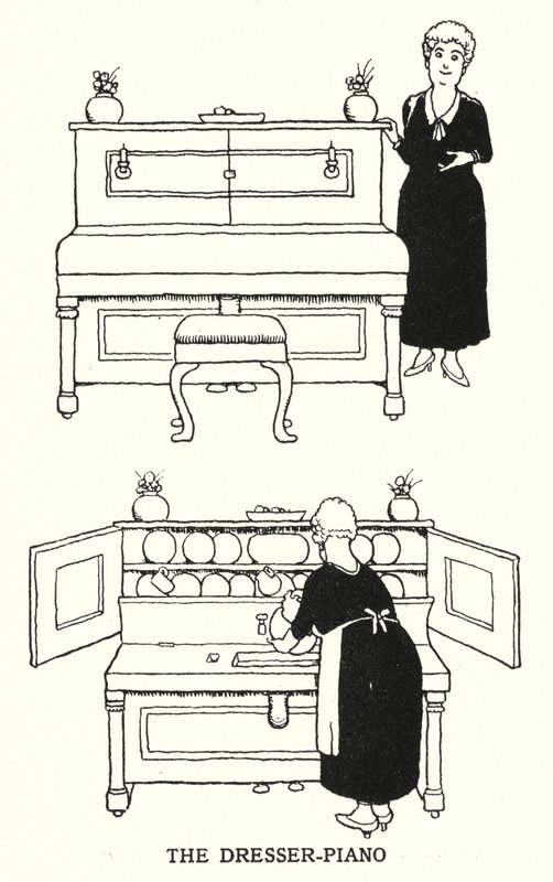 Il Pianoforte-Dresser da William Heath Robinson