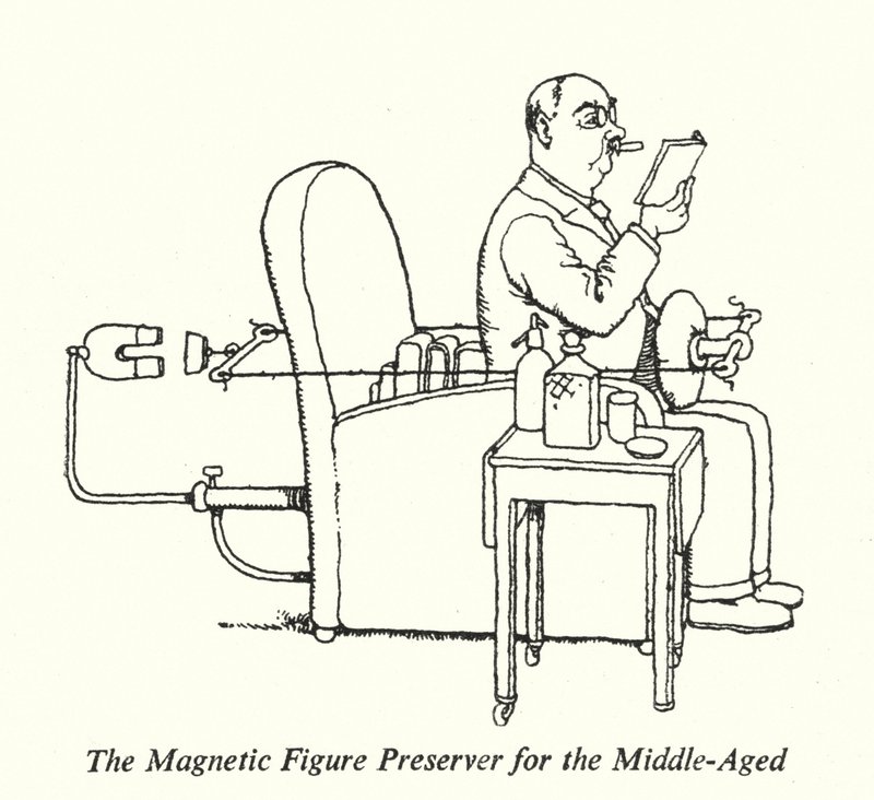 Il Preservatore Magnetico della Figura per la Mezza Età da William Heath Robinson