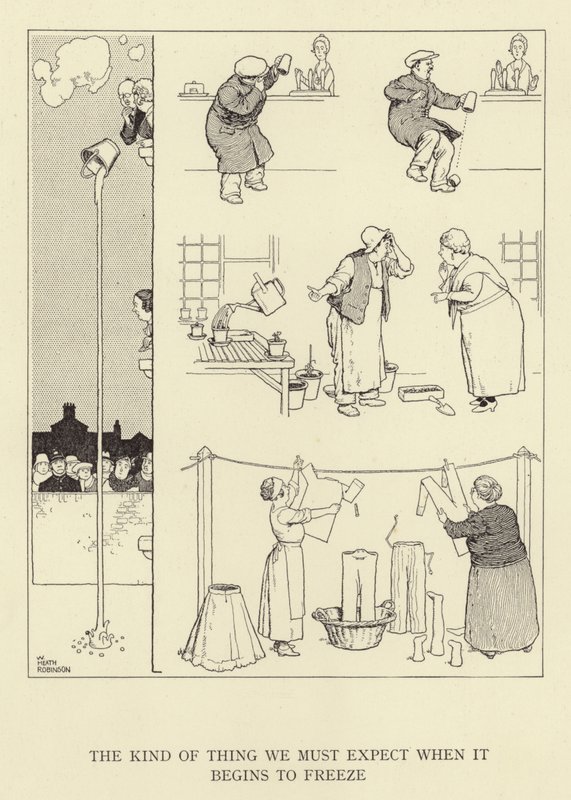 Il tipo di cosa che dobbiamo aspettarci quando inizia a gelare da William Heath Robinson