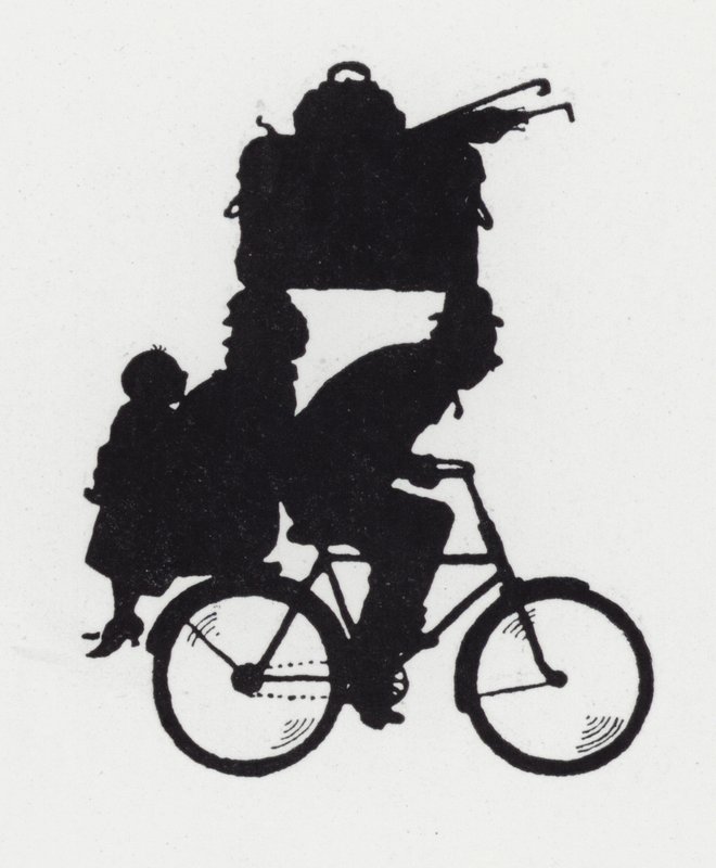 In giro con la famiglia in bicicletta da William Heath Robinson