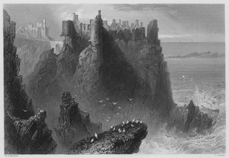 Castello di Dunluce da William Henry (after) Bartlett