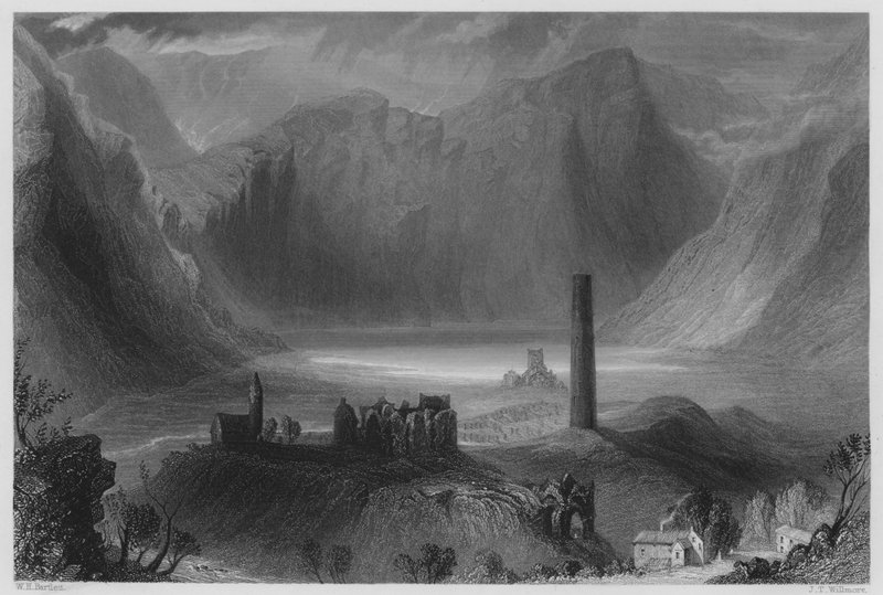 Glendalough da William Henry (after) Bartlett