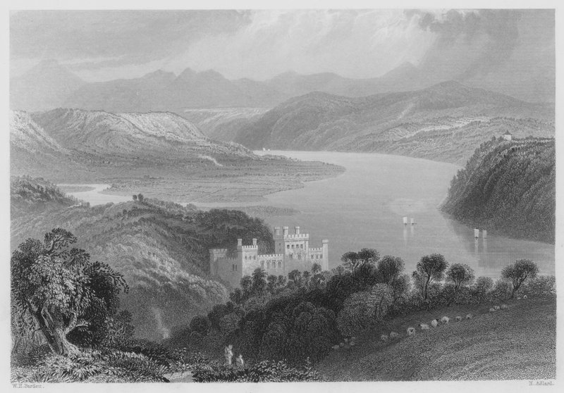 La Valle del Blackwater, tra Lismore e Youghall da William Henry (after) Bartlett