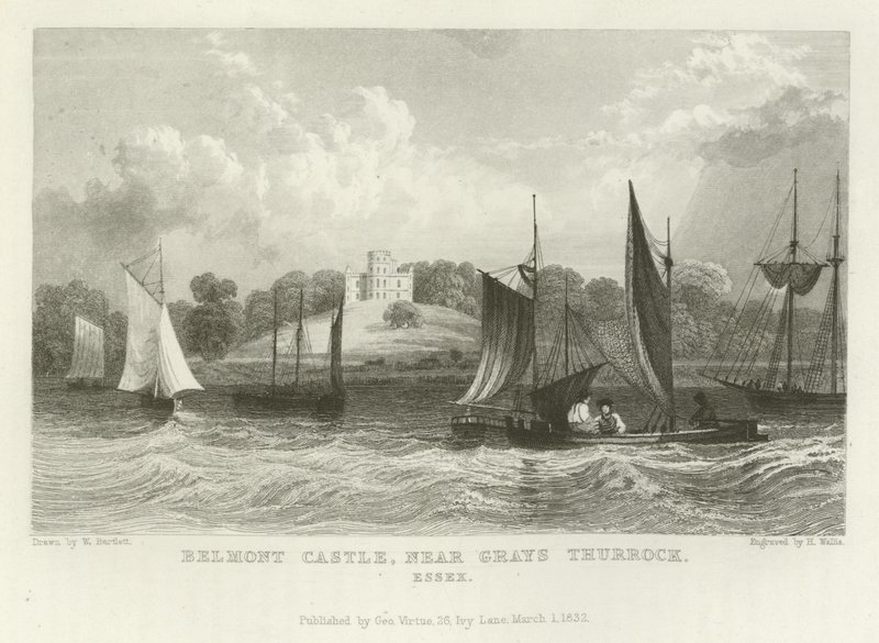 Castello di Belmont, vicino a Grays Thurrock, Essex da William Henry Bartlett