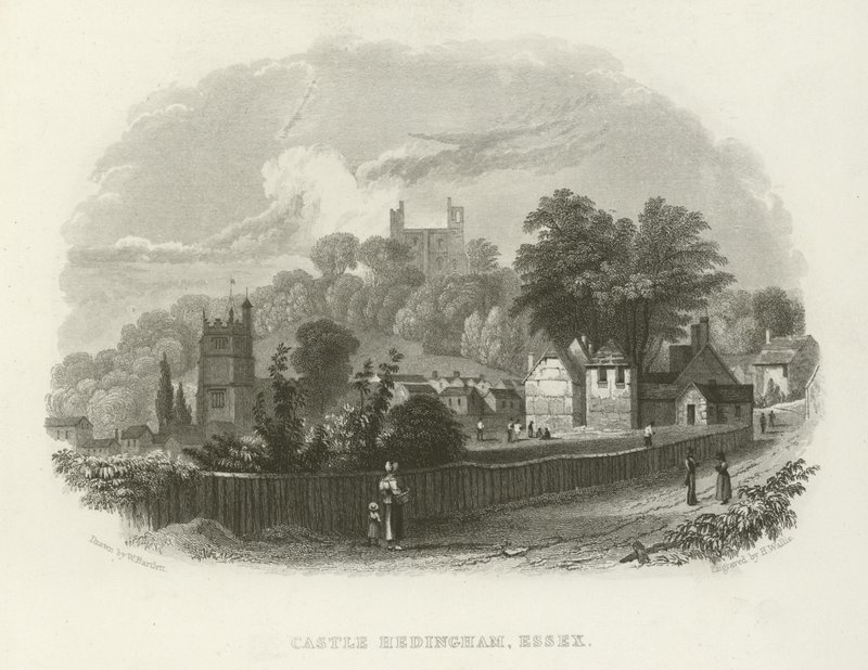 Castello di Hedingham, Essex da William Henry Bartlett