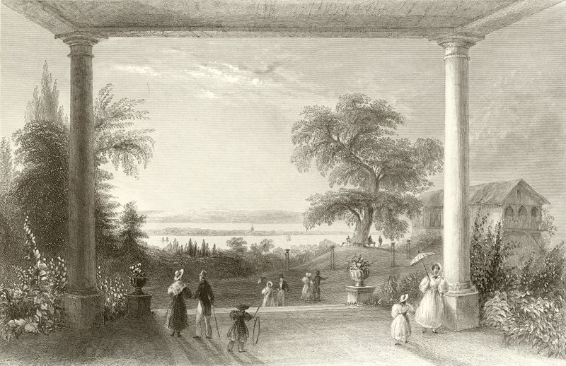 Città e lago di Costanza, dal castello di Wolfsberg da William Henry Bartlett