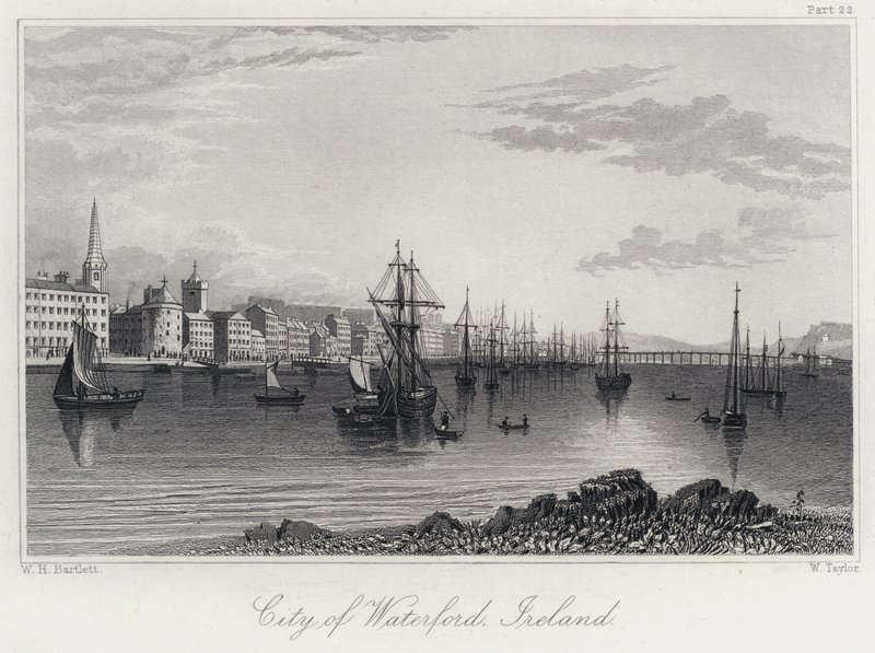 Città di Waterford, Irlanda da William Henry Bartlett