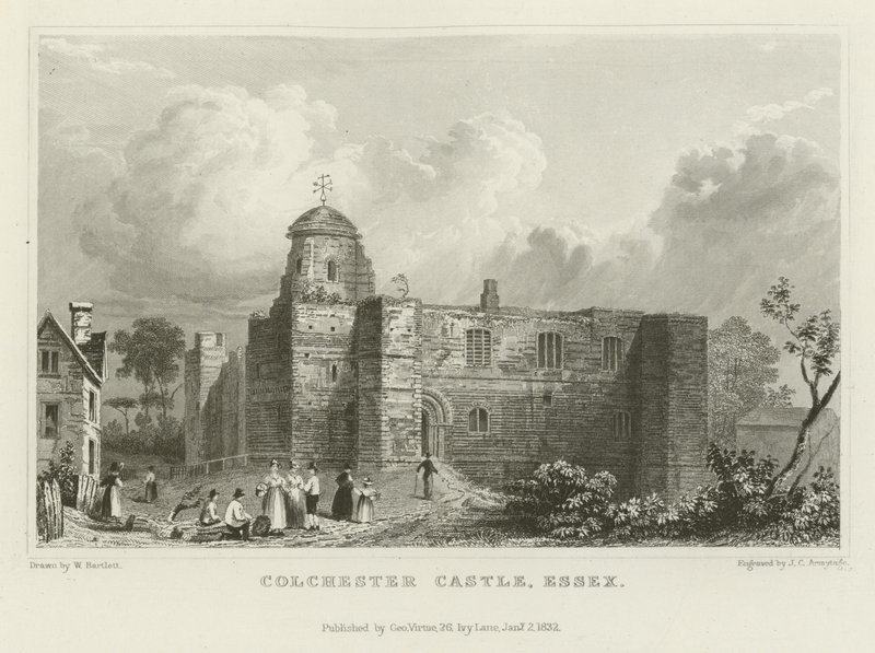 Castello di Colchester, Essex da William Henry Bartlett