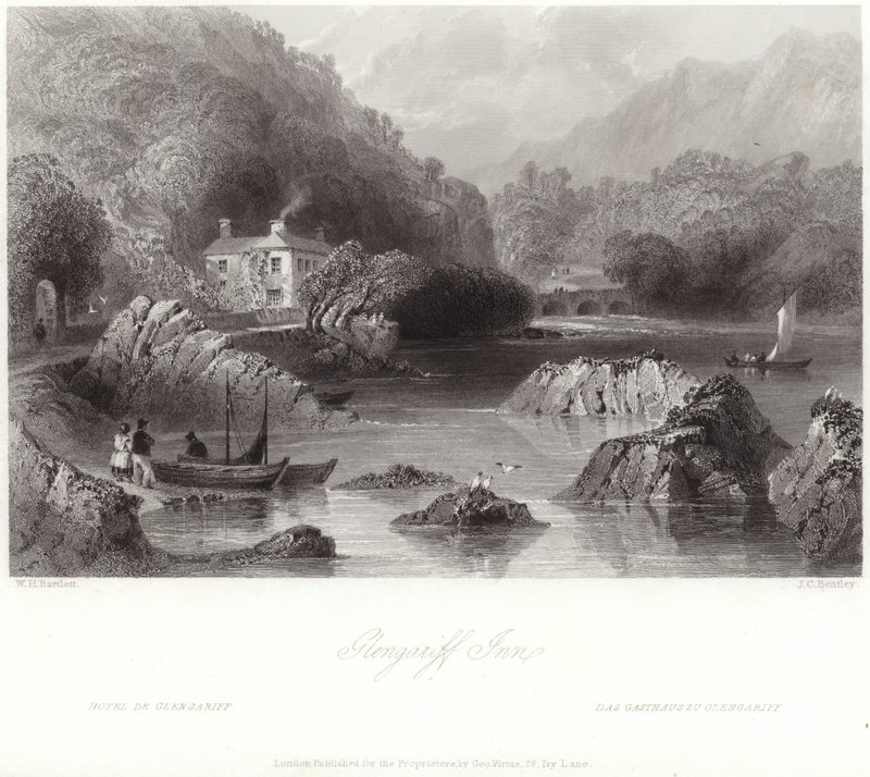 Glengariff Inn nella contea di Cork da William Henry Bartlett