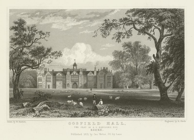 Gosfield Hall, la sede di E G Barnard, Esquire, Essex da William Henry Bartlett