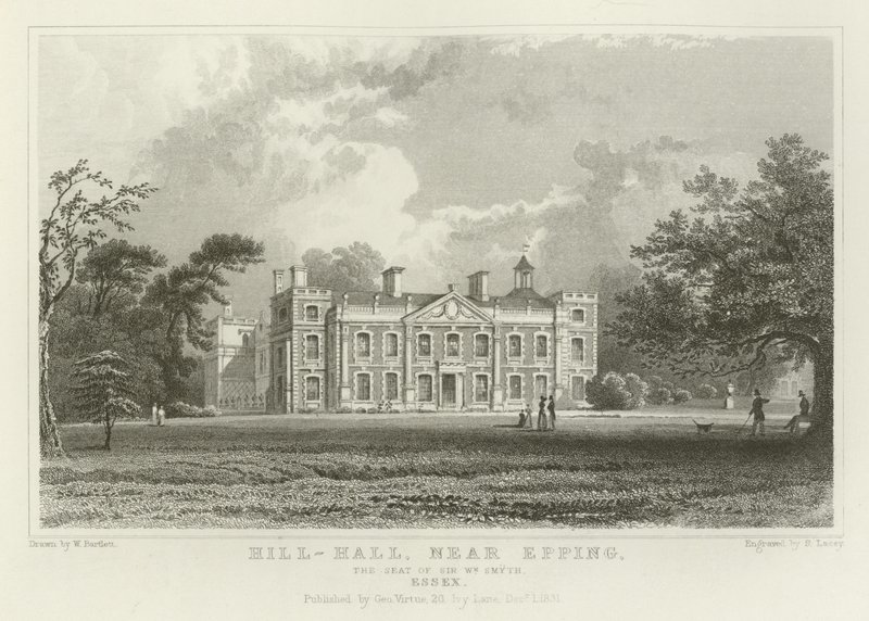 Hill-Hall, vicino a Epping, la residenza di Sir William Smyth, Essex da William Henry Bartlett