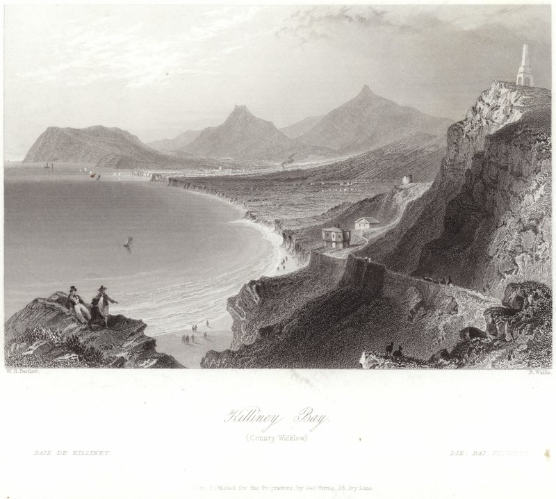 Baia di Killiney nella contea di Wicklow da William Henry Bartlett