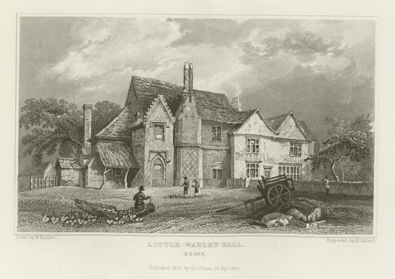 Little Warley Hall, Essex da William Henry Bartlett