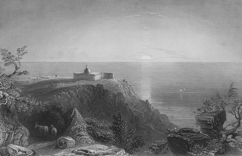 Monte Carmelo, verso il mare da William Henry Bartlett
