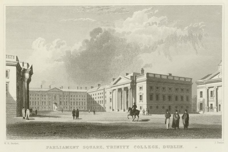 Parliament Square a Dublino da William Henry Bartlett