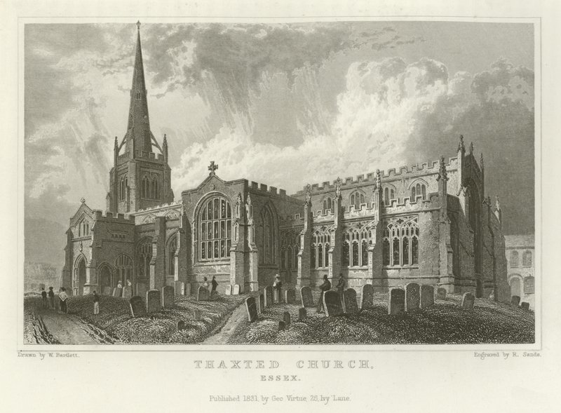 Chiesa di Thaxted, Essex da William Henry Bartlett