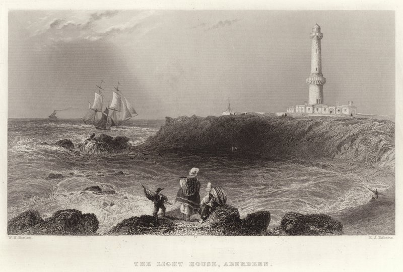 Il faro, Aberdeen da William Henry Bartlett