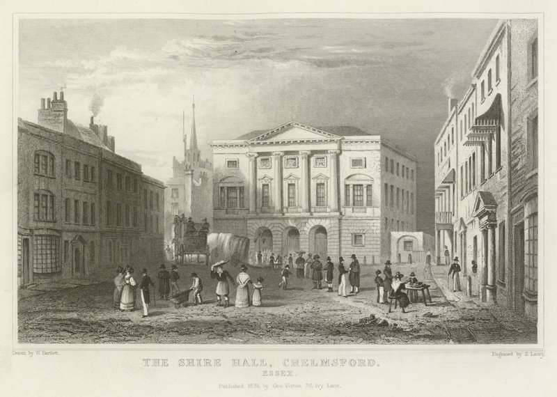 La Shire Hall, Chelmsford, Essex da William Henry Bartlett